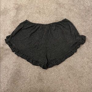 Striped Brandy Melville Ruffle Shorts
